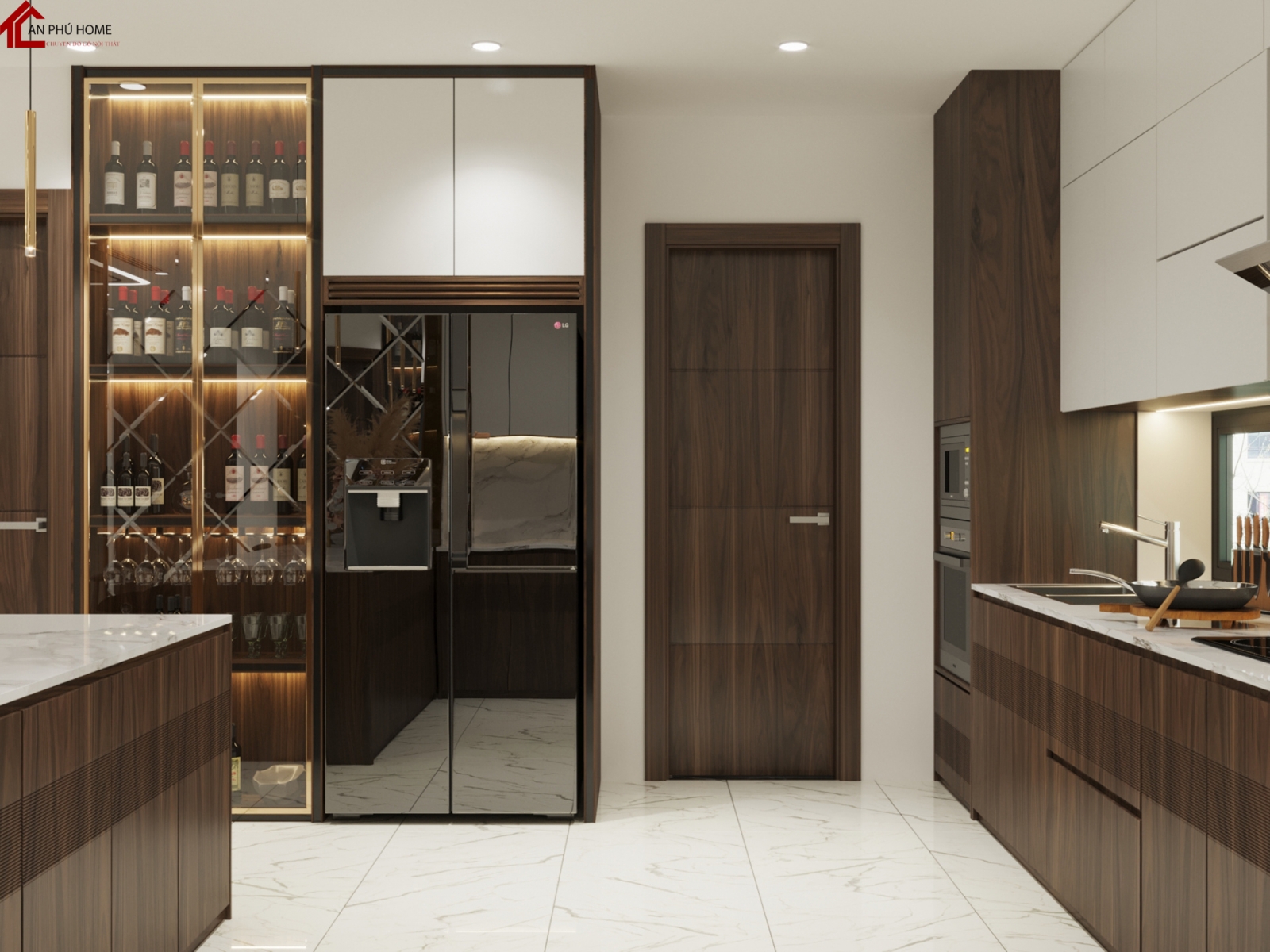 mẫu tủ rượu cánh kính đẹp